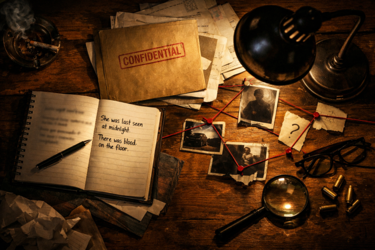 كيف تتحكم في المعلومات داخل قصة الجريمة